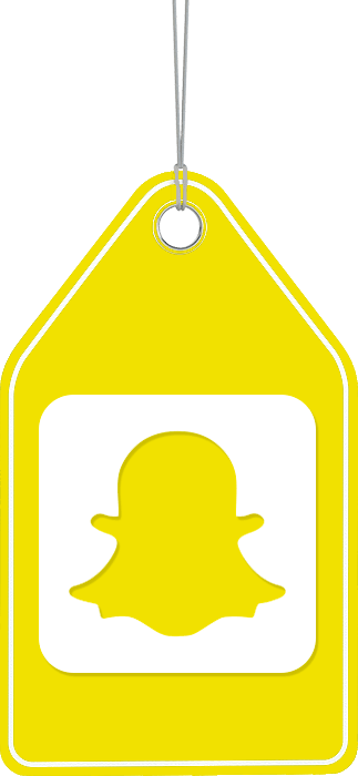 label with snapchat logo